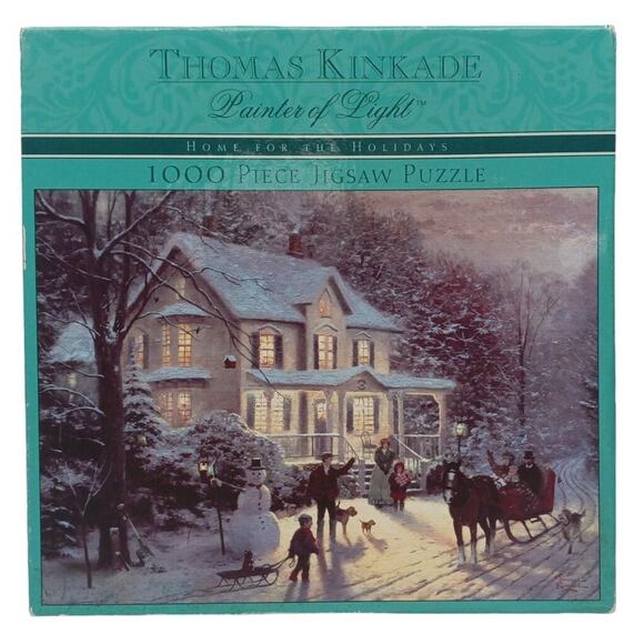 (2) NEW Christine Carey & Thomas Kinkade Puzzles / 1000 PC - Picture 1 of 2